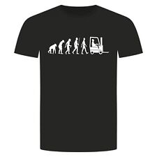 Evolution Stapler T-Shirt - Fahrer Lagerist LKW Gabelstapler Logistik