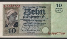 10 Rentenmark 1925 Ro. 163