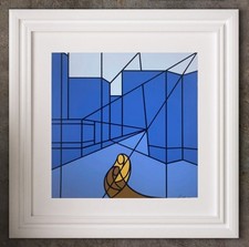 Original Serigrafie City – signierte Grafik 1970er Jahre 70s, moderne Kunst