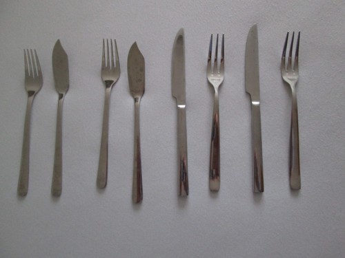 Fischbesteck und 2 - x, x
