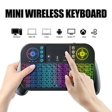 Bluetooth Tastatur Beleuchtet Kabellos Mini Touchpad Keyboard Akku Maus Funk