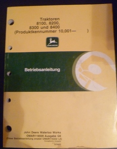 John deere schlepper 8100 8200 - deere,
