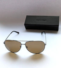 Calvin Klein Sonnenbrille - Neu & Original  Pilotenbrille mit Etui Gr.63-14-145