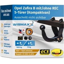 ANHÄNGERKUPPLUNG starr für Opel Zafira B 05-14 +13pol E-Satz ABE