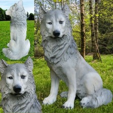 Garten Deko Figur WOLF HUND