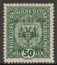 ITALIEN. BESETZUNG TRENTIN 11 * 50 h. Wappen = REGNO d`ITALIA TRENTINO #N43 mh