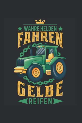 Traktor notizbuch gelbe - traktor,