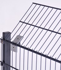 Übersteigschutz -  Doppelstabmattenzaun Abwinklung Adapter Sicherung Gitterzäune