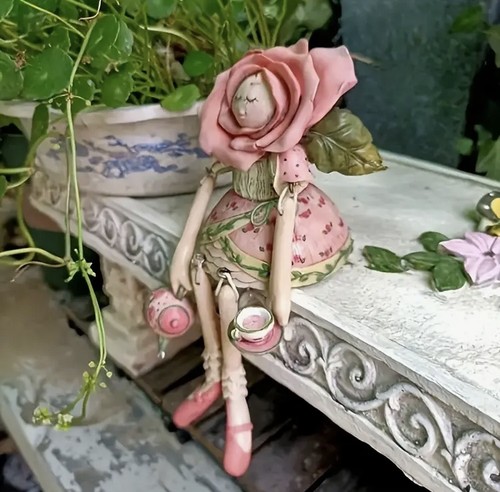 Blumenfee dekoration aus resin - dekoration,