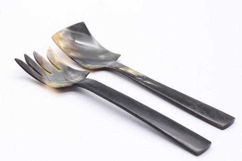 Salatbesteck aus horn - salatbesteck,