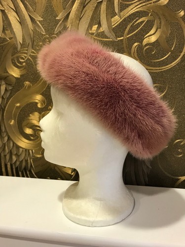 Nerz stirnband rosa - stirnband,