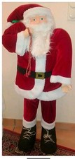 Großer Deko Weihnachtsmann-ca 1 Meter/Santa Claus/ mit Samtanzug Und Beutel