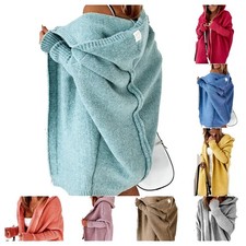 Damen Lange Strickjacke mit