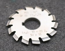 DOLD Zahnformfräser gear profile cutter DP 20 No. 6  Z= 17-20 EGW 20°Ø50x16mm