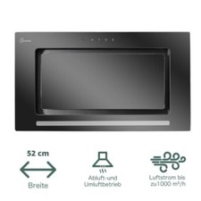 Dunstabzugshaube Deckenhaube 52cm Gurari E 217 BL Prime 1000m³/h EEK A Einbau