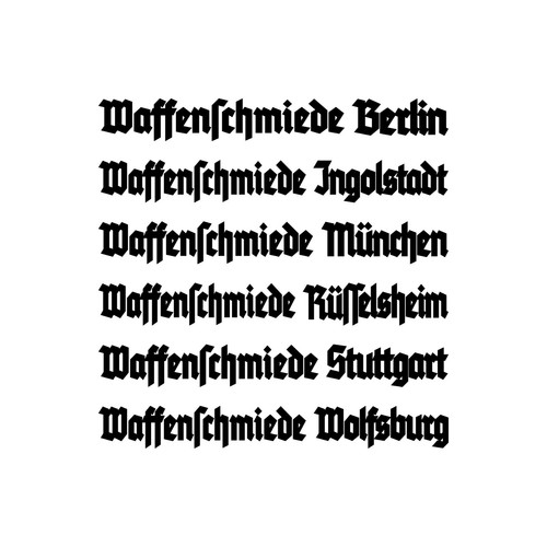 20cm aufkleber waffenschmiede - 20cm,