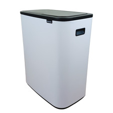 Mülleimer Abfalleimer Mülltrennung Brabantia Bo Touch Bin 2x30 L Griffe Weiß