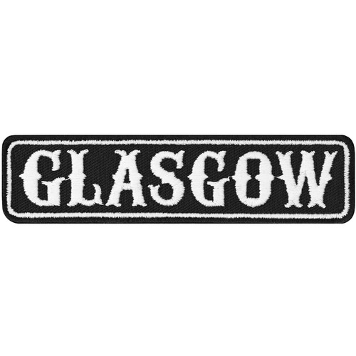 Glasgow biker patch aufnäher - glasgow,