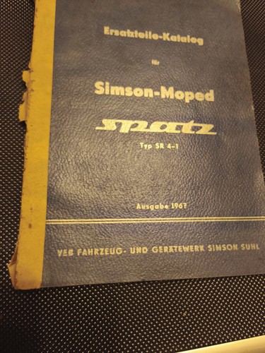 Simson spatz ersatzteilkatalog - simson,