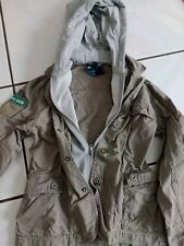 Tik & Tak Jacke Cargo 122 Reißverschluss Kapuze Beige Patches Doppellook College