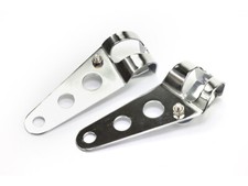 Lampenhalter Scheinwerfer Lampe Halter 28-38 mm chrom Satz Halterung verchromt