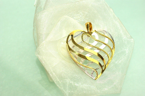 Herz anhänger 750 gelbgold - ,