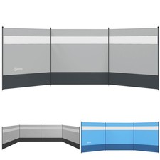 Outsunny Windschutz faltbar Camping Sichtschutz mit Seilen Windfang Zaun