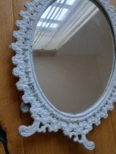 Barockspiegel Wandspiegel Standspielgel Gusseisen Weiß Shabby Chic Vintage