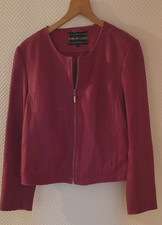 Damen  Lederjacke, Gr. 40, lila, vintage, Reißverschluss