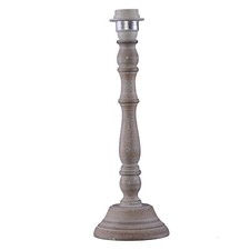 Tischleuchte Holz Antik Weiß Gewischt Tischlampe 1745530