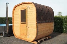 Fasssauna Quadro (2m) Saunakabine Elementsauna Outdoor Massivholzsauna Ecksauna 