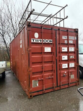 Übersee Container in Rot, Länge 20 Fuss 