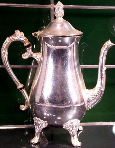 Antike kaffeekanne silber - kaffeekanne,