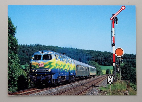 Postkarte diesel lok 218 - lok,