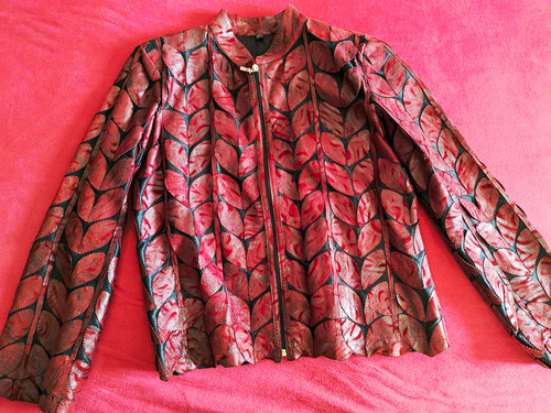 Damen lederjacke kurz - kurz, mit
