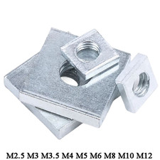 Verzinkt Quadratische Nutenstein Gewindeplatte M2.5 M3 - M12 Für Profile Muttern