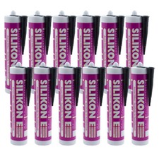 12x Silikon schwarz 310ml