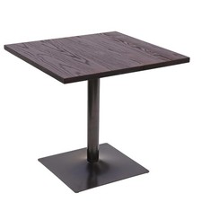 B-Ware Bistrotisch MCW-H10, Industrial Gastronomie Ulme 75x80x80cm, dunkelbraun