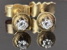 18kt gold diamant ohrringe - gold,