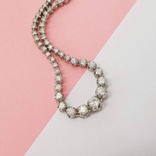 Tennis-Halskette mit 4 Krappen