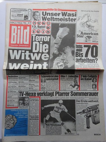 Bild zeitung vom 1985 - bild,