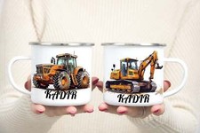 Bagger Kindertasse,Emaille