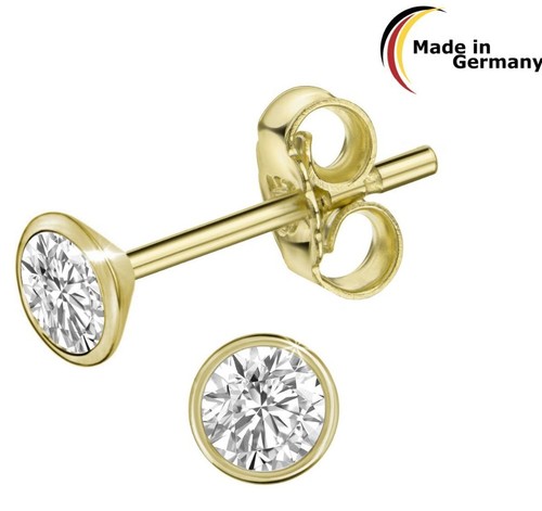 585 gold ohrstecker - gold, single