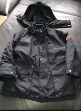 Aigle Winterjacke Schwarz 102/104 mit blauem Fleece Futter Thermo Kit Reiter etc