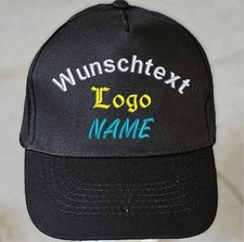 Basecap bestickt mit Wunschtext Name Logo Spruch – personalisiert Cappy Mütze 