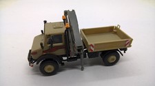 Kibri H0 10746 Unimog U 2450 L Pritsche graubeige mit Meiller-Ladekran (85)