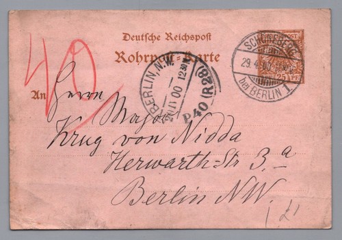 Deutsches reich rohrpost karte - deutsches,