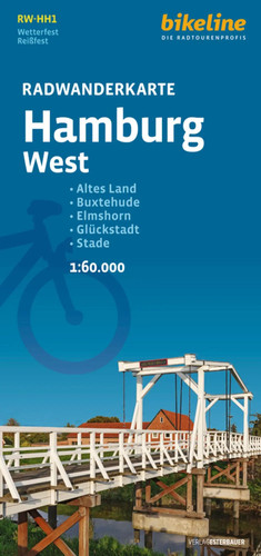 Radwanderkarte hamburg west - radwanderkarte,