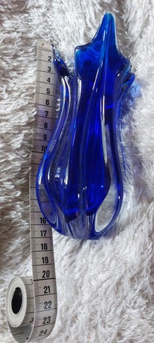 Vint kunstglas vase - kunstglas,