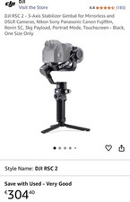 DJI RSC 2 Gimbal + SmallRig Dual Handle Grip – Wie neu!w